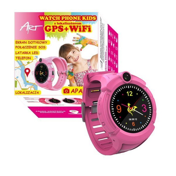 SMARTWATCH WIFI DLA DZIECI Z LOKALIZATOREM  + APARAT różowy