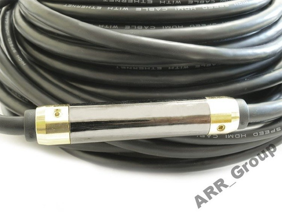 KABEL PRZEWÓD HDMI 30m FULL HD / 4K WZMACNIACZ Pozłacane Końcówki